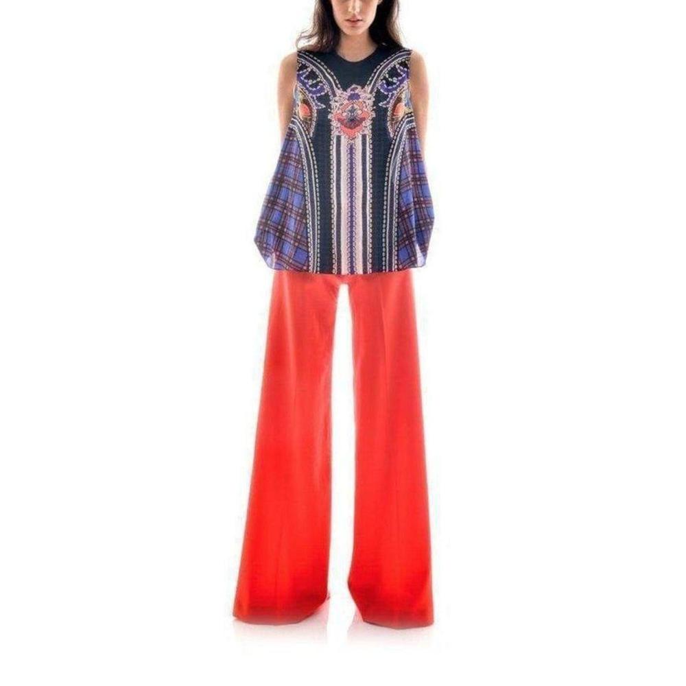Mary Katrantzou - Red Sailor Wool Trousers Pants - UK 8